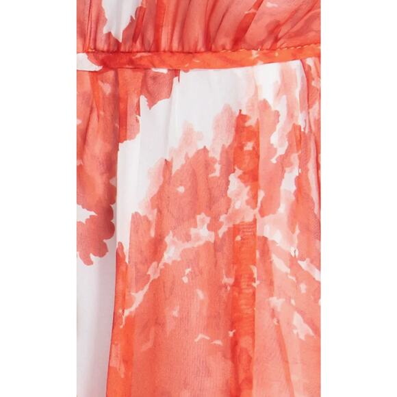 Milly 'Anna' Sz 4 Poppy Red Silk Fit & Flare A-Line Short Cocktail Party Dress - Picture 4 of 10